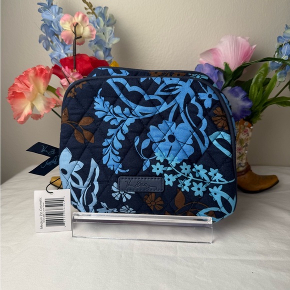 NWT Vera Bradley Medium Cosmetic Bag - Java Floral Pattern - Picture 1 of 8